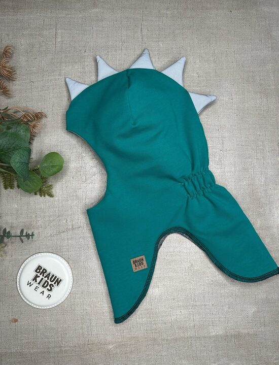 Ziemas ķivercepure ar atstarojošām spurām - Tirkīza zaļa ar flīsa oderi